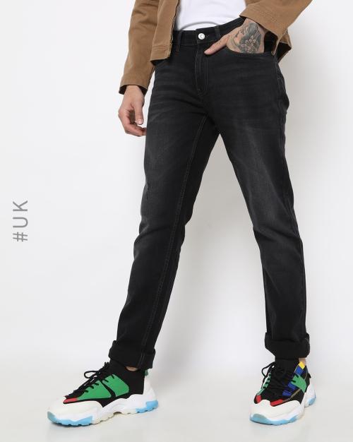 Buy Lightly Washed Sudan Denim Slim Fit Jeans Online at Best Prices in