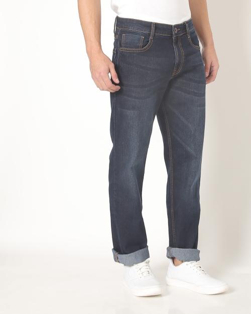 Mid-Wash Relaxed Fit Jeans