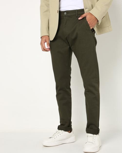 Buy 512 Slim Fit Flat-Front Trousers Online at Best Prices in India ...