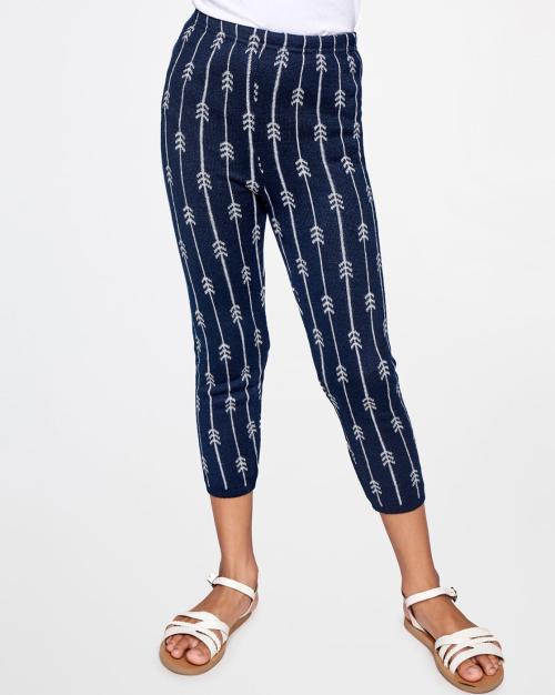 Striped Jeggings with Elasticated Waist