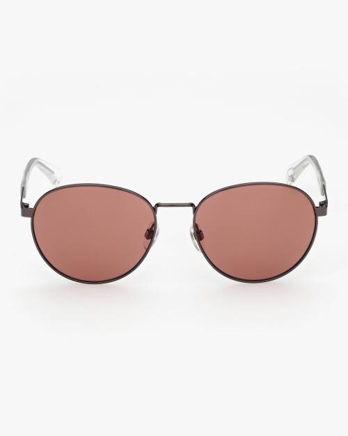 DL0355 56 12E UV-Protected Round Sunglasses