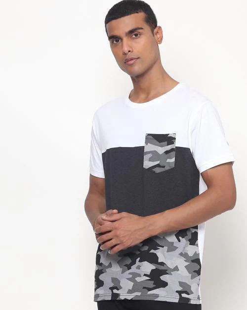 Grand Colourblock Slim Fit Crew-Neck T-shirt