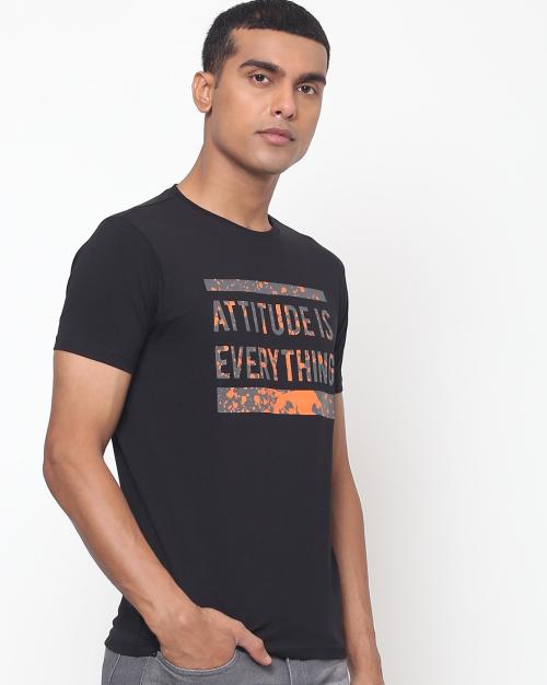 Trigger Printed Slim Fit Crew-Neck T-shirt