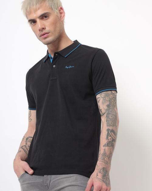 Polo T-shirt with Contrast Tipping