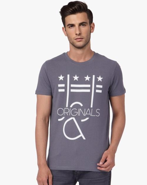 Regular Fit Graphic Print Crew-Neck T-Shirt