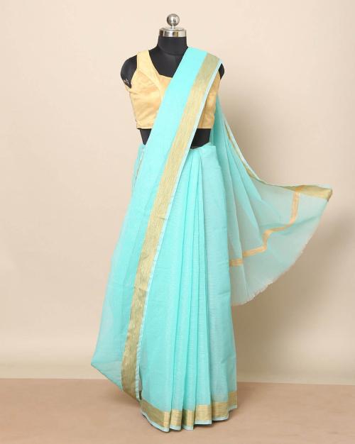 Kota Doria Saree with Zari Border