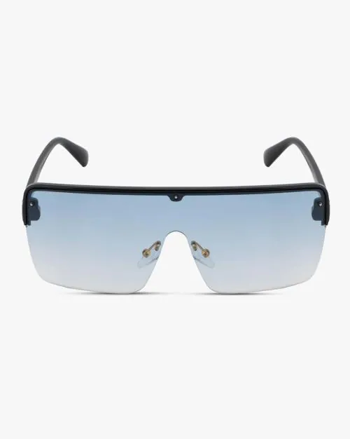 TS-6001S-BLU Half-Rim UV-Protected Square Sunglasses