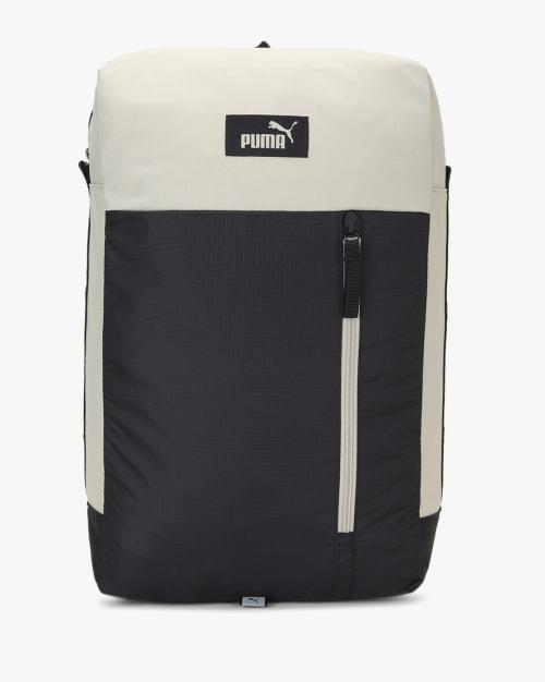 Logo Print Backpack with Adjustable Straps