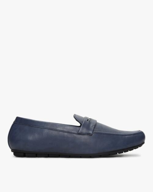 Square-Toe Penny Loafers