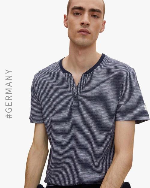 Striped Henley T-shirt