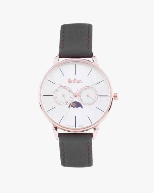 LC06536.432 Day & Moon Phase Round-Dial Watch