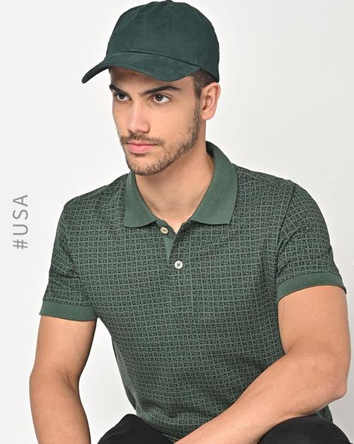 Monogram Logo Print Polo T-shirt