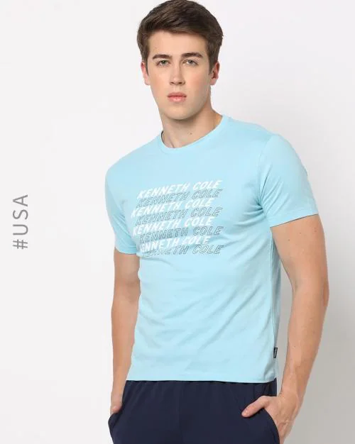 Brand Print Slim Fit Crew-Neck T-shirt