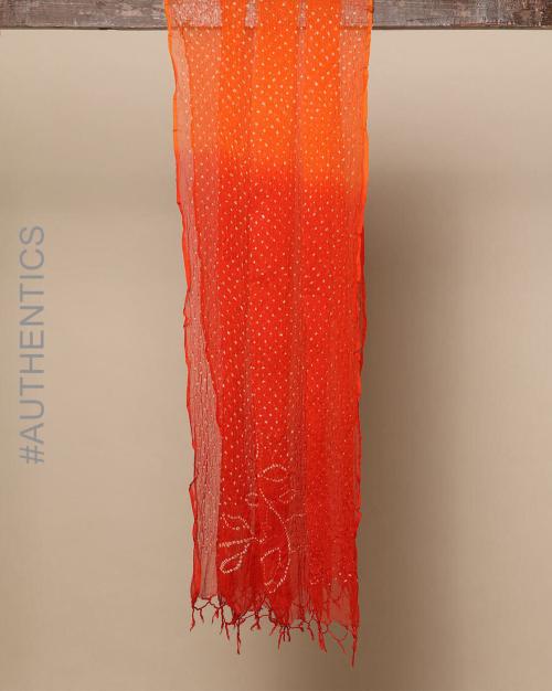 Kutch Hand Bandhani Kota Silk Cotton Dupatta