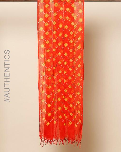 Kutch Hand Bandhani Kota Silk Cotton Dupatta