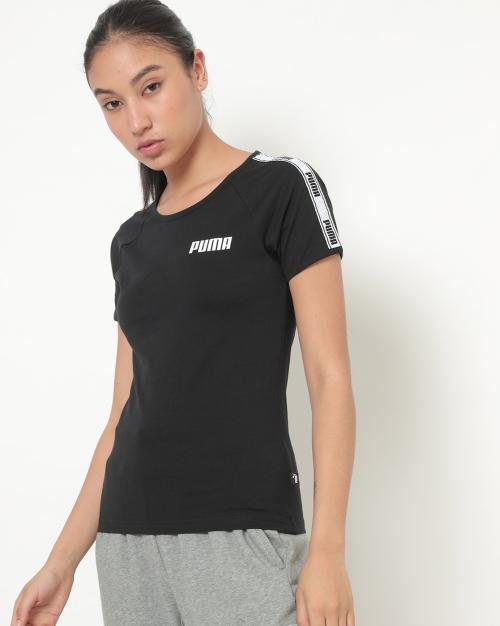 Shoulder Tape Basics Crew Neck T-Shirt W
