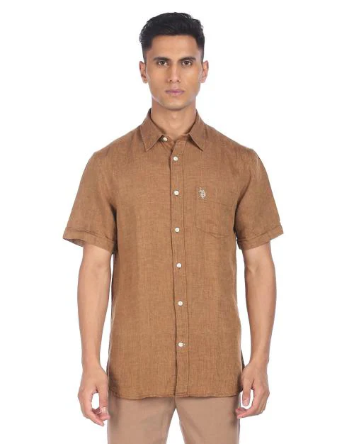 Linen Shirt with Patch Pocket