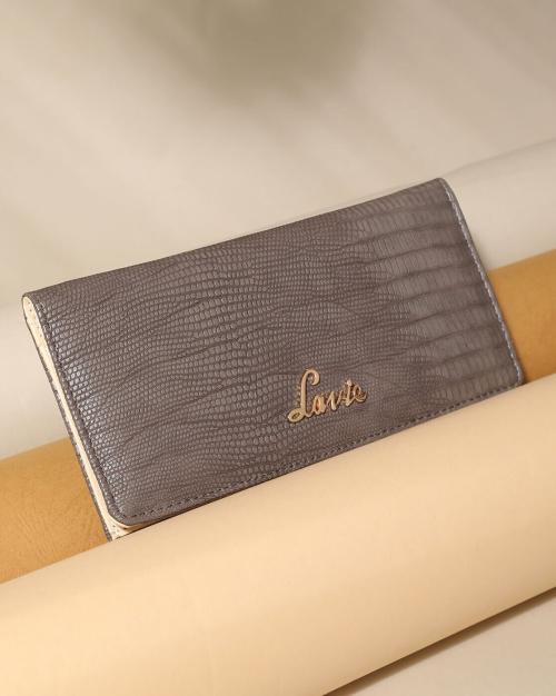 Croc-Embossed Bi-Fold Wallet