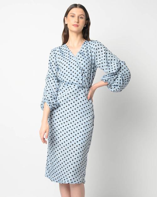 Polka-Dot Shift Dress