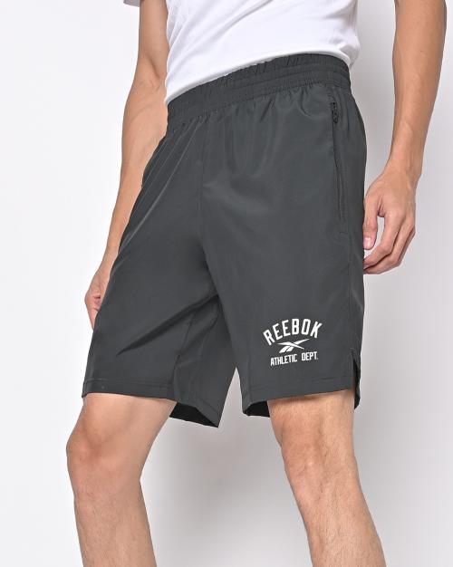 Brand Print Shorts with Elasticated Waist