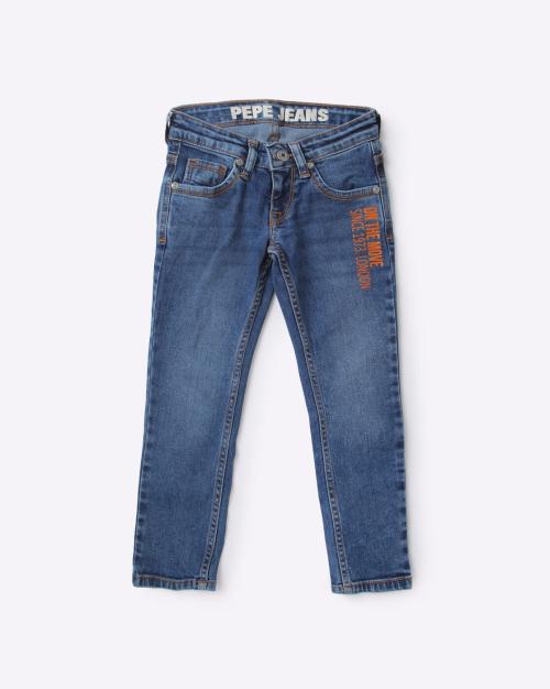 Lightly Washed Slim Fit Jeans