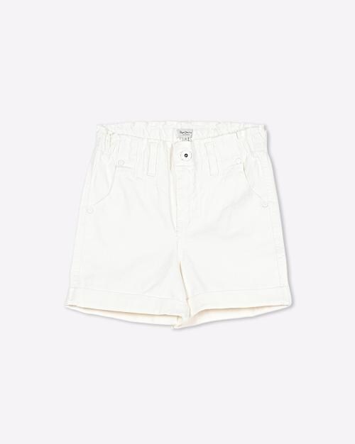Arleen Paperbag Denim Shorts