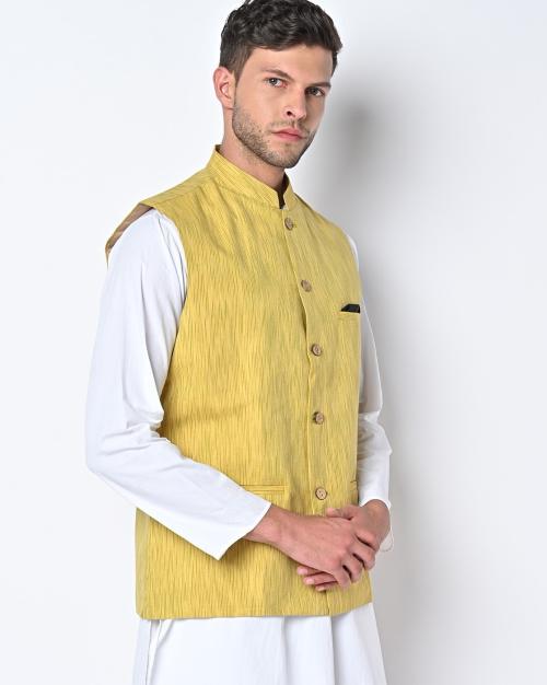 Buy Tailored Fit Nehru Jacket Online at Best Prices in India JioMart.