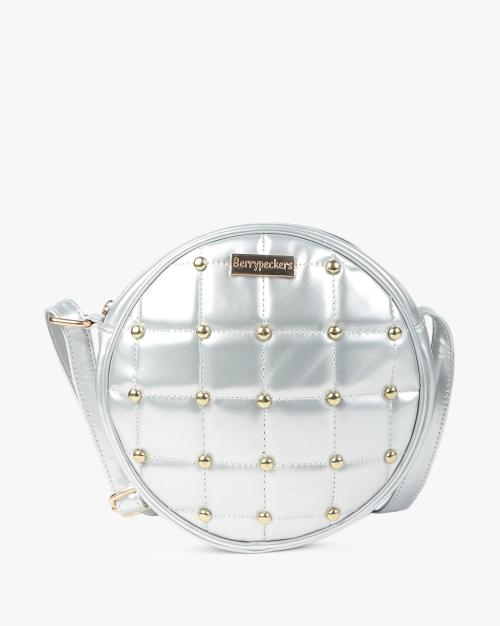 Round Sling Bag with Rivets