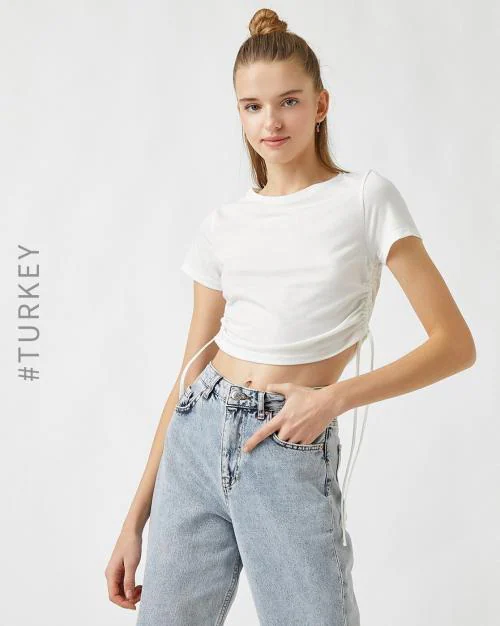 Crop Top with Side Tie-Ups