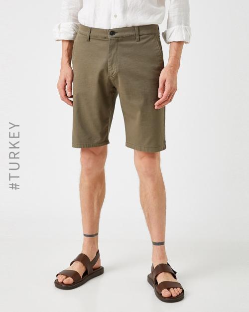 Flat-Front Shorts with Insert Pockets
