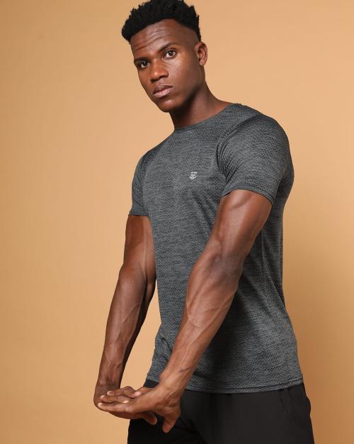 Regular Fit Logo Print Crew-Neck T-Shirt