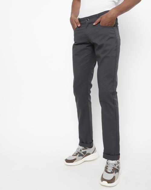 Flat-Front Trousers with Insert Pockets