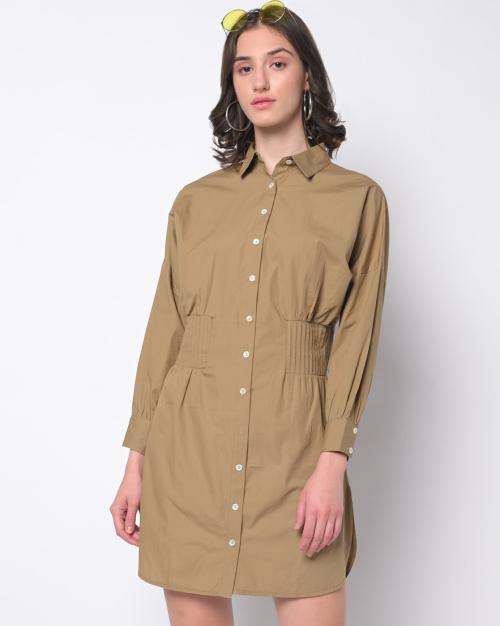 Shirt Dress with Pintucks