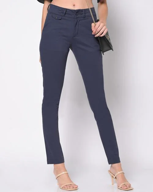 FlatFront Trousers with Insert Pockets JioMart