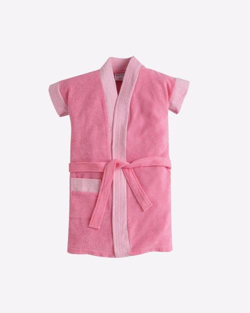 Front-Open Bathrobe with Patch Pocket