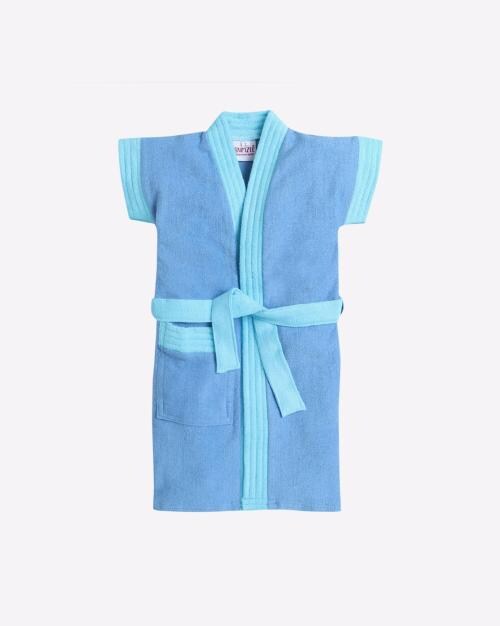 Front-Open Bathrobe with Patch Pocket
