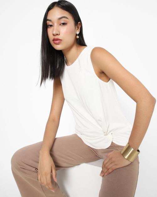 Sleeveless KnotFront Top JioMart