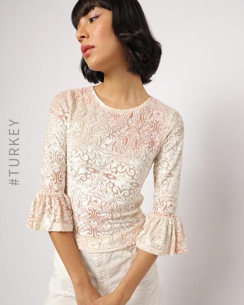 Lace Round-Neck Top