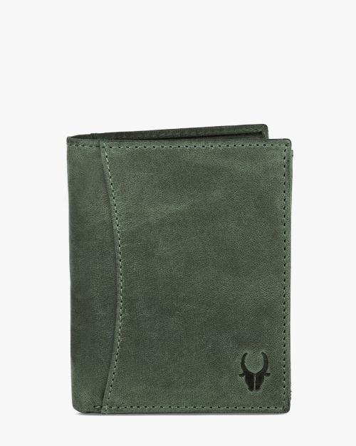 Textured Leather Tri-Fold Wallet