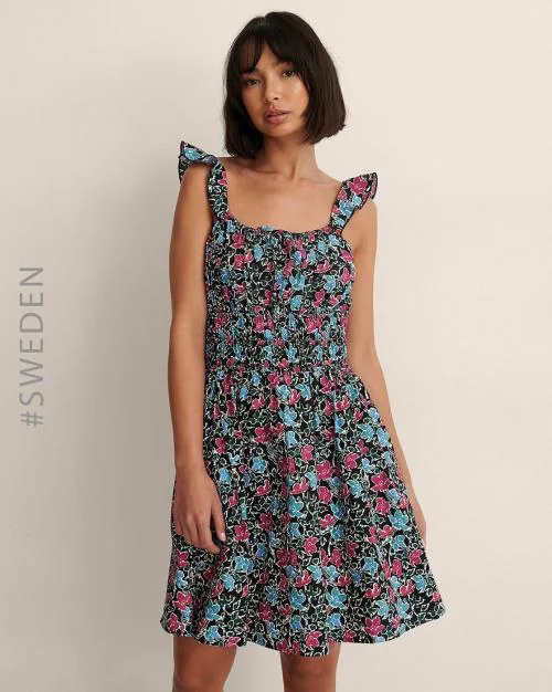 Floral Print A-line Dress
