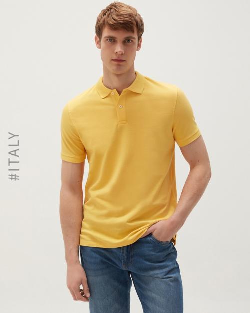 Cotton Polo T-shirt with Vented Hem