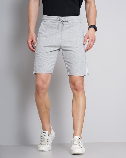 High-Rise Shorts with Contrast Taping