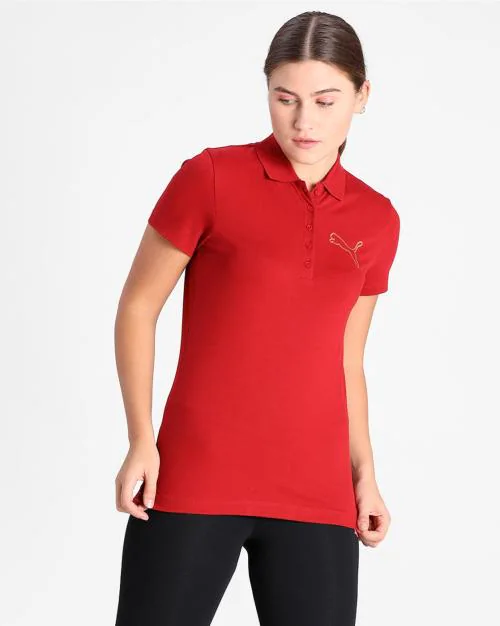 Graphic Cat Women Regular Fit Polo