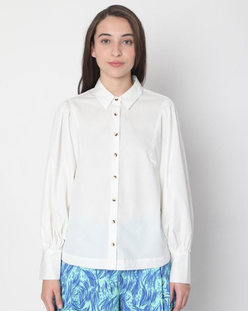 Shirt with Balloon Sleeves