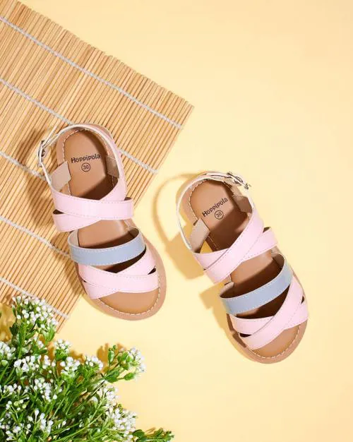 Colourblock Open-Toe Flat Sandals