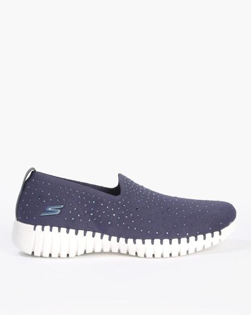 Go Walk Smart- Bedazzle Embellished Slip-On Performance Shoes