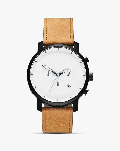 D-MC01-WBTL Chronograph Watch with Leather Strap