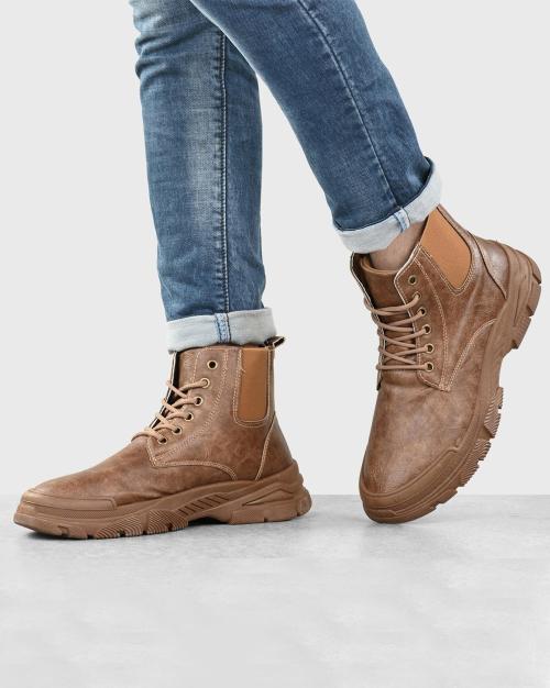 Lace-Up Ankle-Length Boots