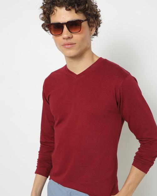 Cotton V-neck T-shirt