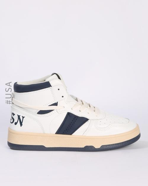 Mid-Top Lace-Up Sneakers